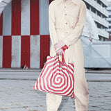 LOQI Spirals Red Recycled Bag