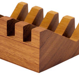 The Black Stuff Diagonal Teak Soap Dish