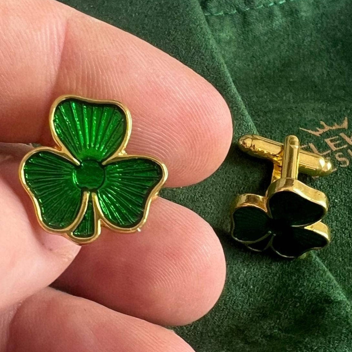 CastleKnock Designs Shamrock Cufflinks