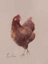 Emeline Watchorn Brown Chicken Greeting Card