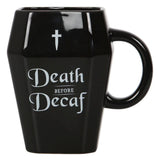 SD Death Before Decaf Coffin Mug