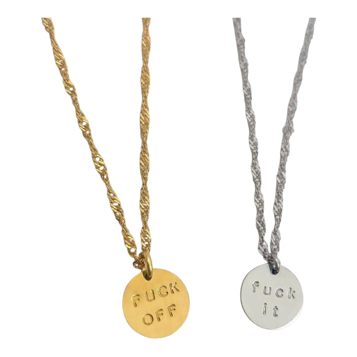 Rudies and Co Engraved Mini Disc Necklace