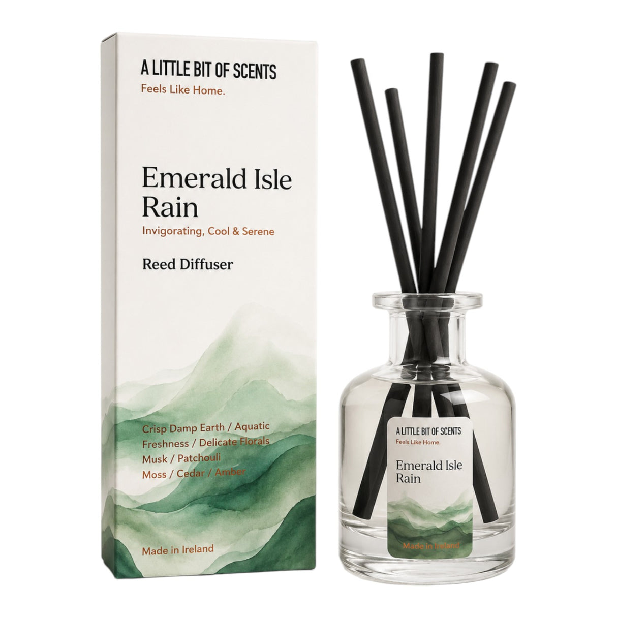 A Little Bit Of Scents Emerald Isle Rain Reed Diffuser