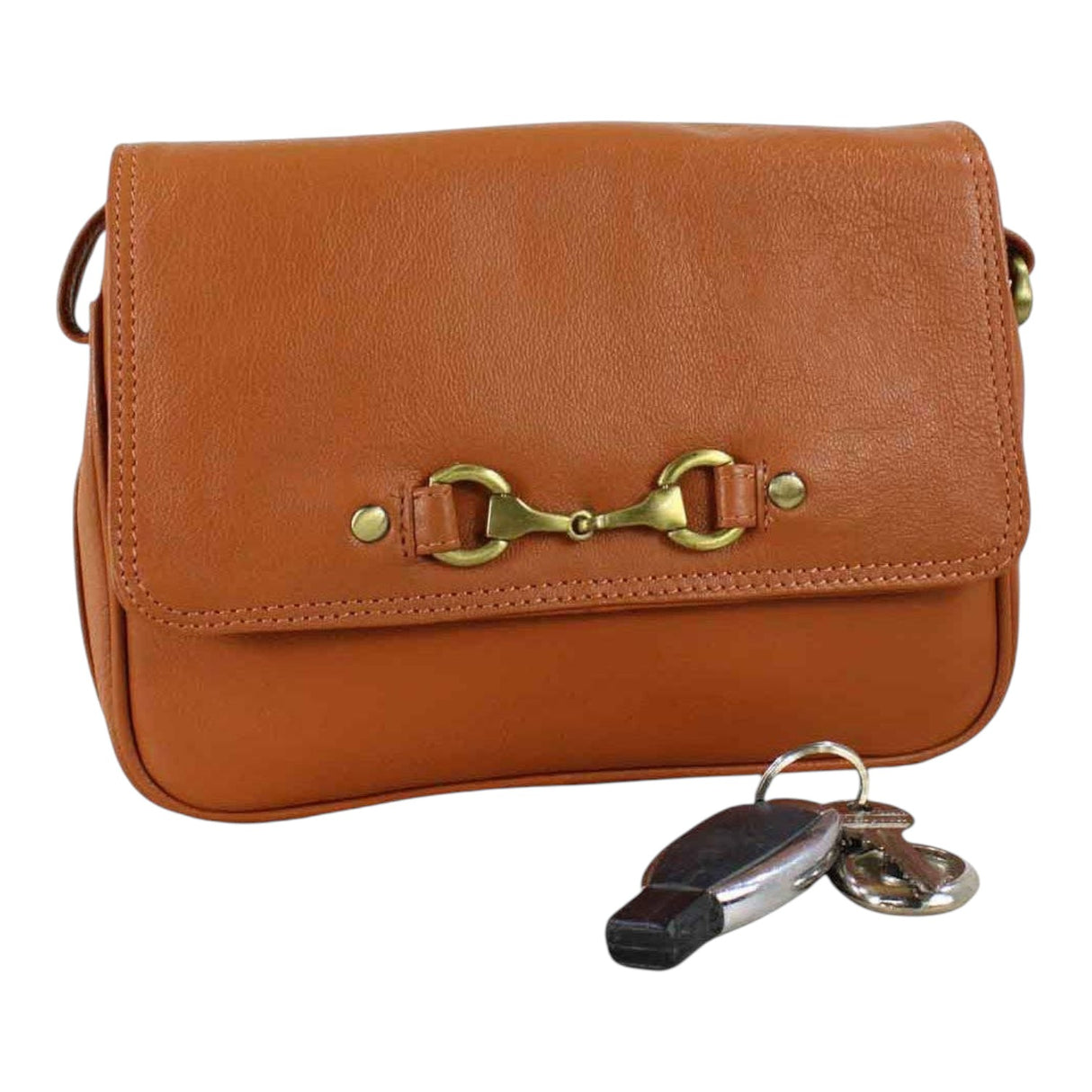 Grays 1922 Isla Shoulder Bag with Snaffle - Tan Leather