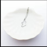 CastleKnock Designs Ireland Map Silver Transparent Necklace