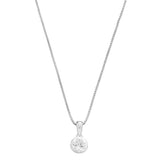 Gra Collection Shamrock Stud Necklace
