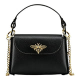 Nanabags Bee Happy Mini Leather Crossbody Bag