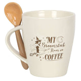 SD My Broomstick Runs on Coffee Mug and Spoon Set