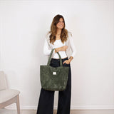 De La Mur Large Moss Zipper Bag