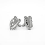 CastleKnock Designs Irish Harp Cufflinks - Silver