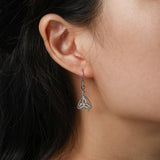 Carrick Trinity Enclosed Clear Stone Earrings