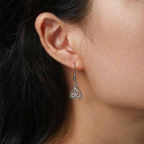 Carrick Trinity Enclosed Clear Stone Earrings