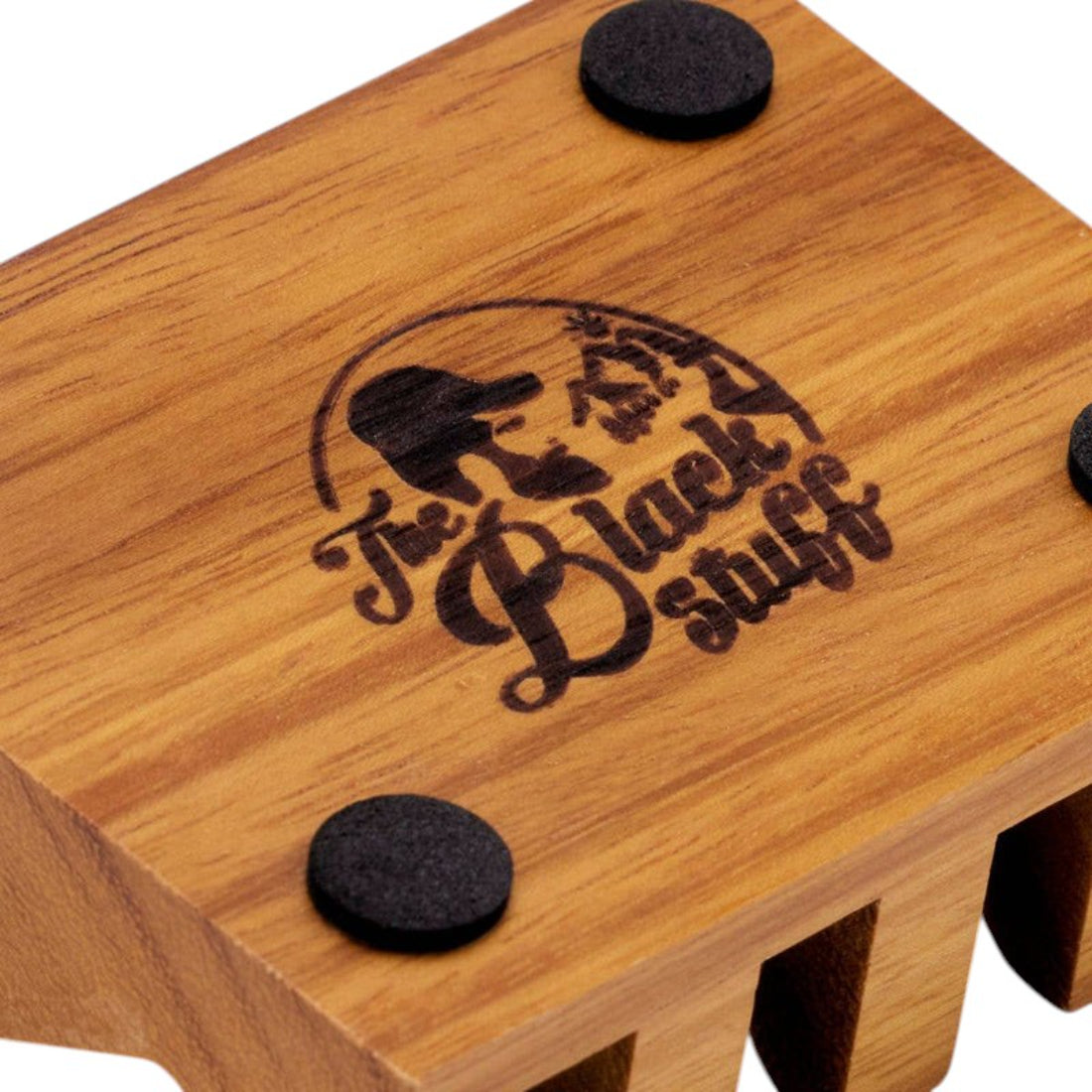 The Black Stuff Diagonal Teak Soap Dish