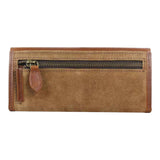 Grays 1922 Lily Snaffle Purse in Dark Tan and Suede