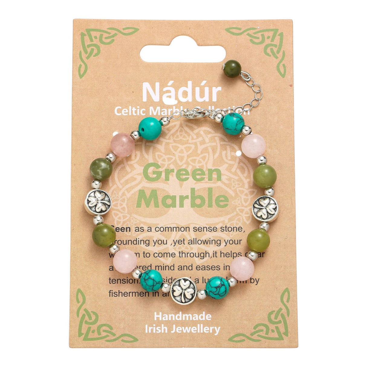 Celtic Ore Bracelet Metal Beads Tree  Marble
