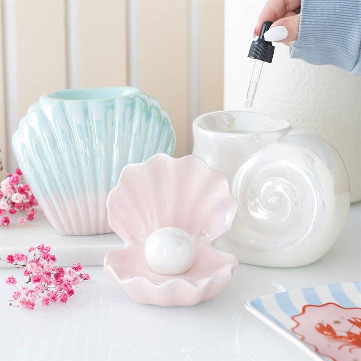 Something Different Iridescent Shell Coastal Oil Burner