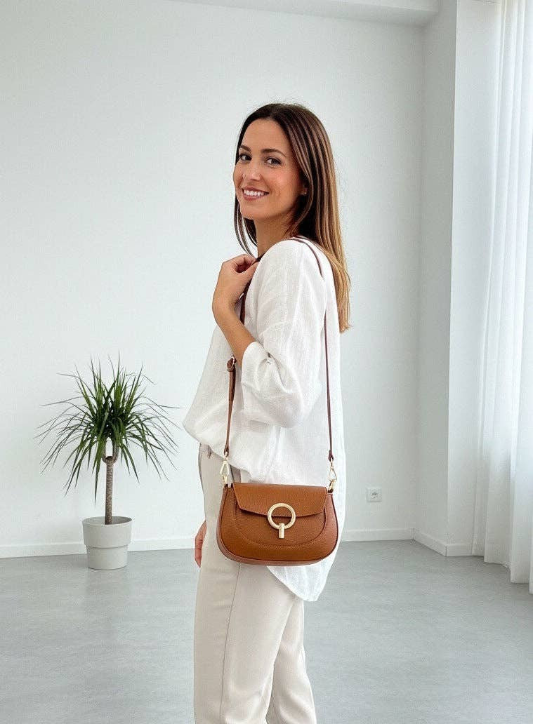 Suie Valentini Leather Shoulder Bag