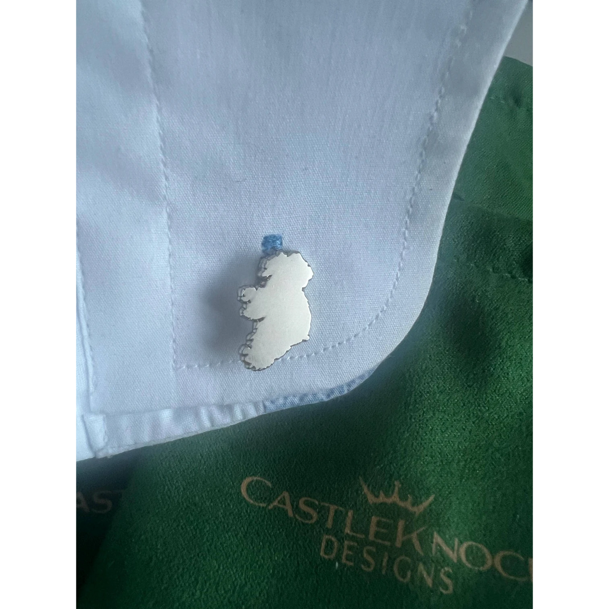 CastleKnock Designs Map of Ireland Cufflinks