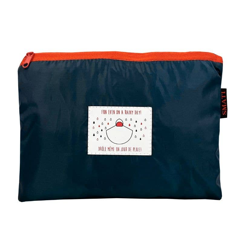 Unisex Navy Blue Rain Poncho