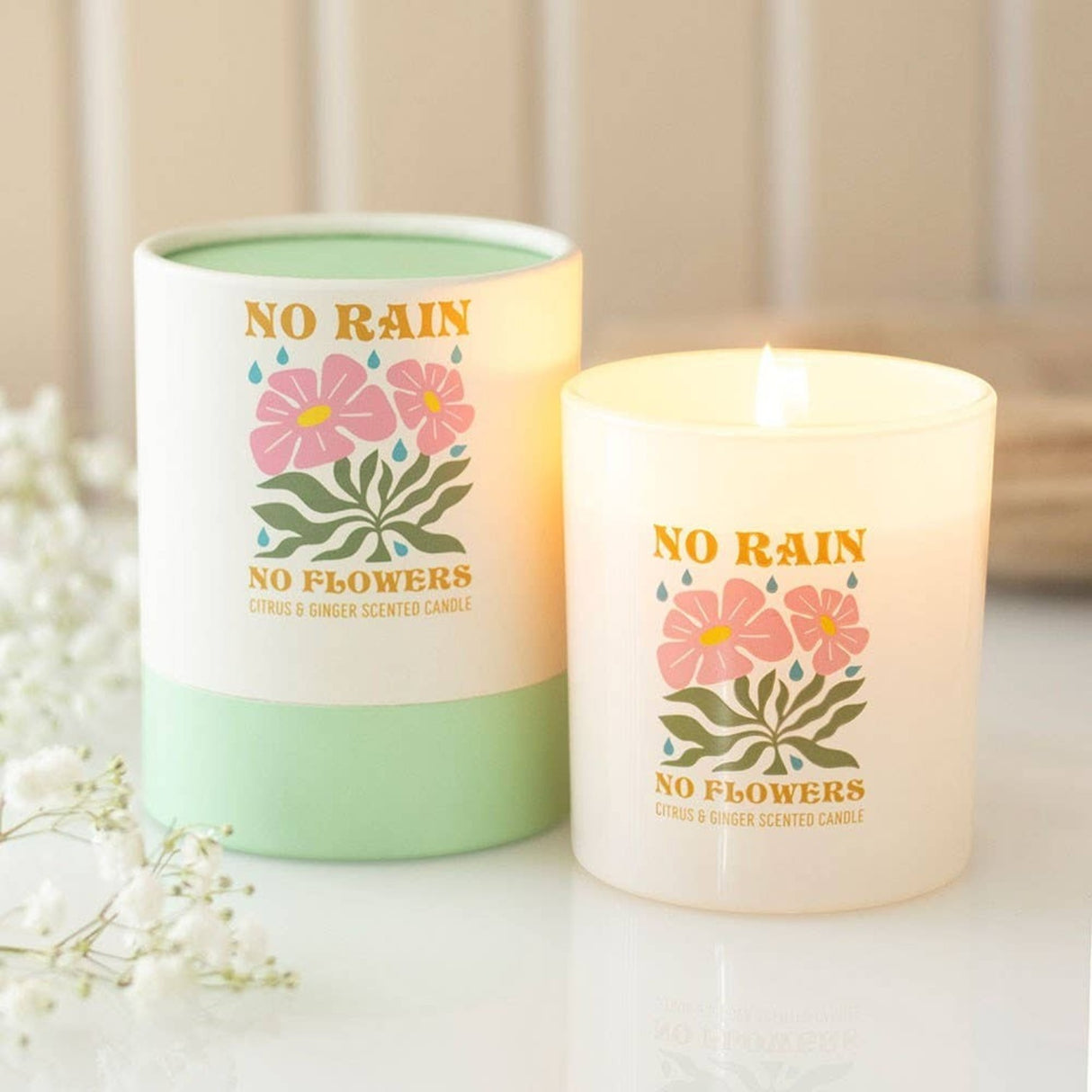 Something Different No Rain, No Flowers Citrus & Ginger Candle