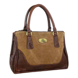 Grays 1922 Jodie Handbag in Croc Leather with Suede