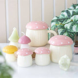 Something Different Pink Mushroom Salt and Pepper Shakers