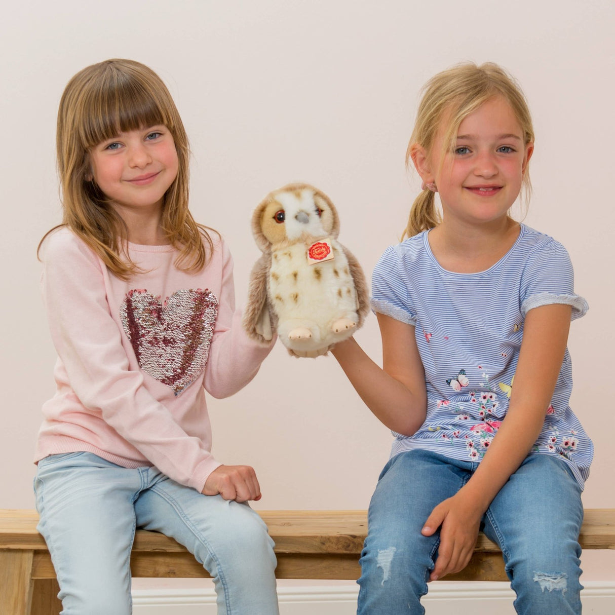 Teddy Hermann Beige Owl 20cm Plush Toy