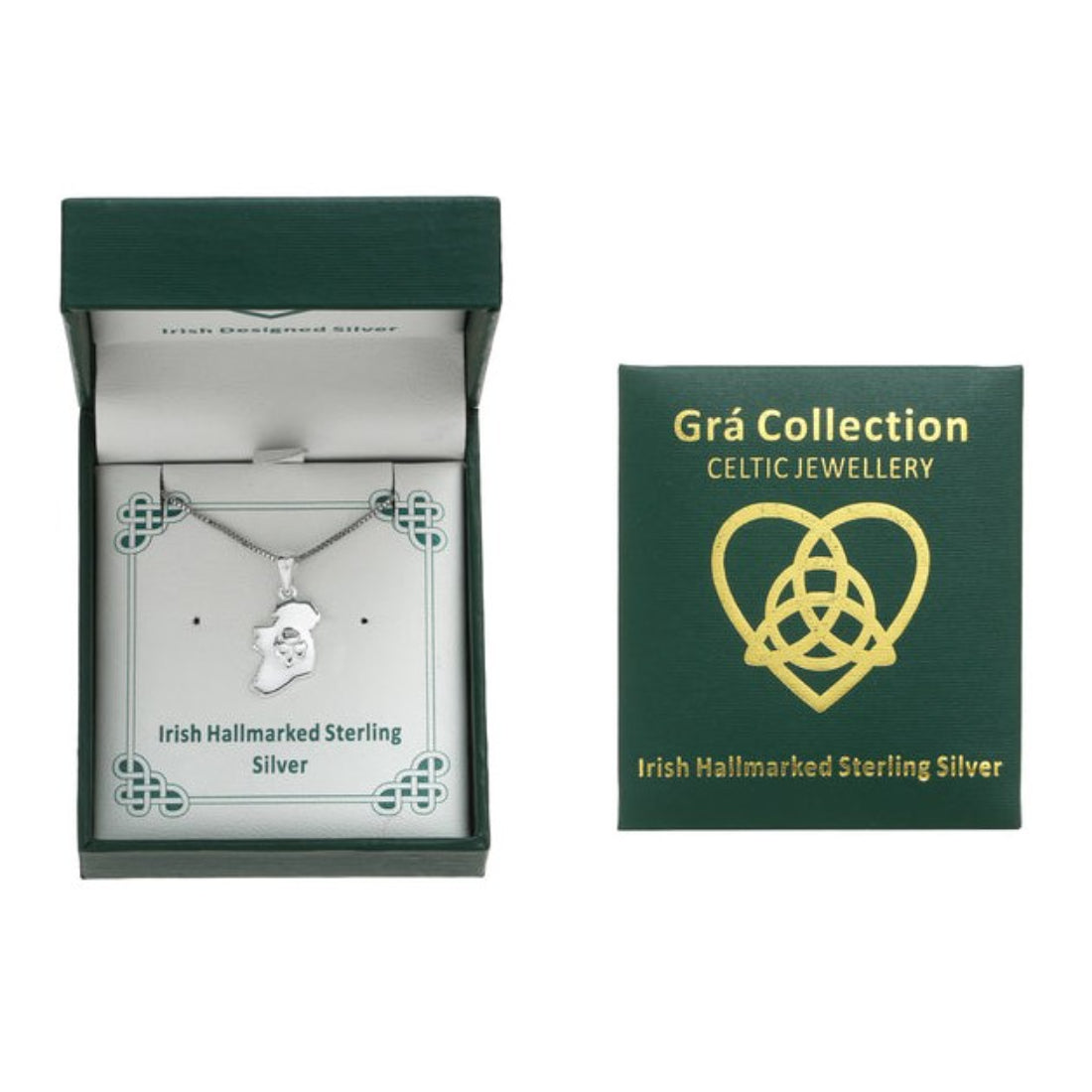 Gra Collection Map Shamrock Necklace