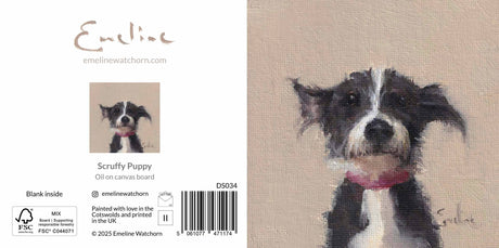 Emeline Watchorn Scruffy Puppy Greeting Card