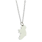 CastleKnock Designs Map of Ireland Silver Necklace
