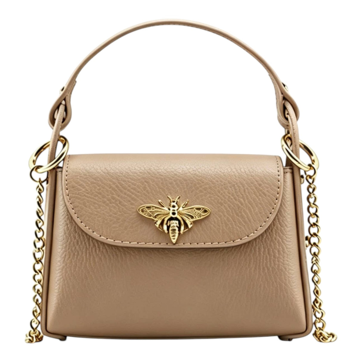 Nanabags Bee Happy Mini Leather Crossbody Bag