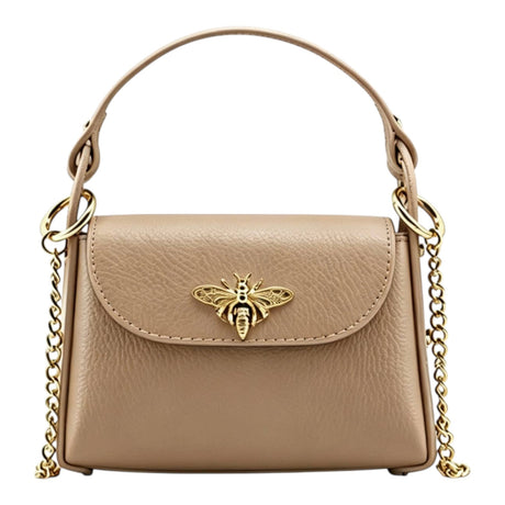 Nanabags Bee Happy Mini Leather Crossbody Bag