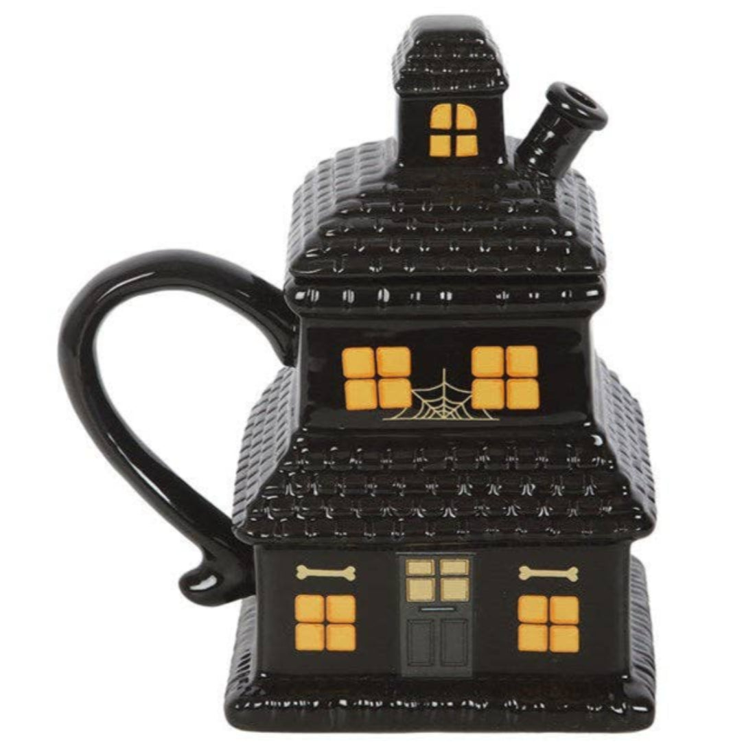 SD Black Haunted House Lidded Mug