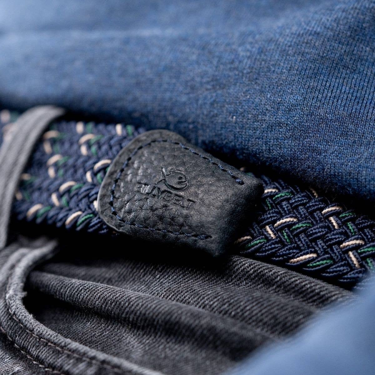 Billy Belt Navy, Green & Beige Belt