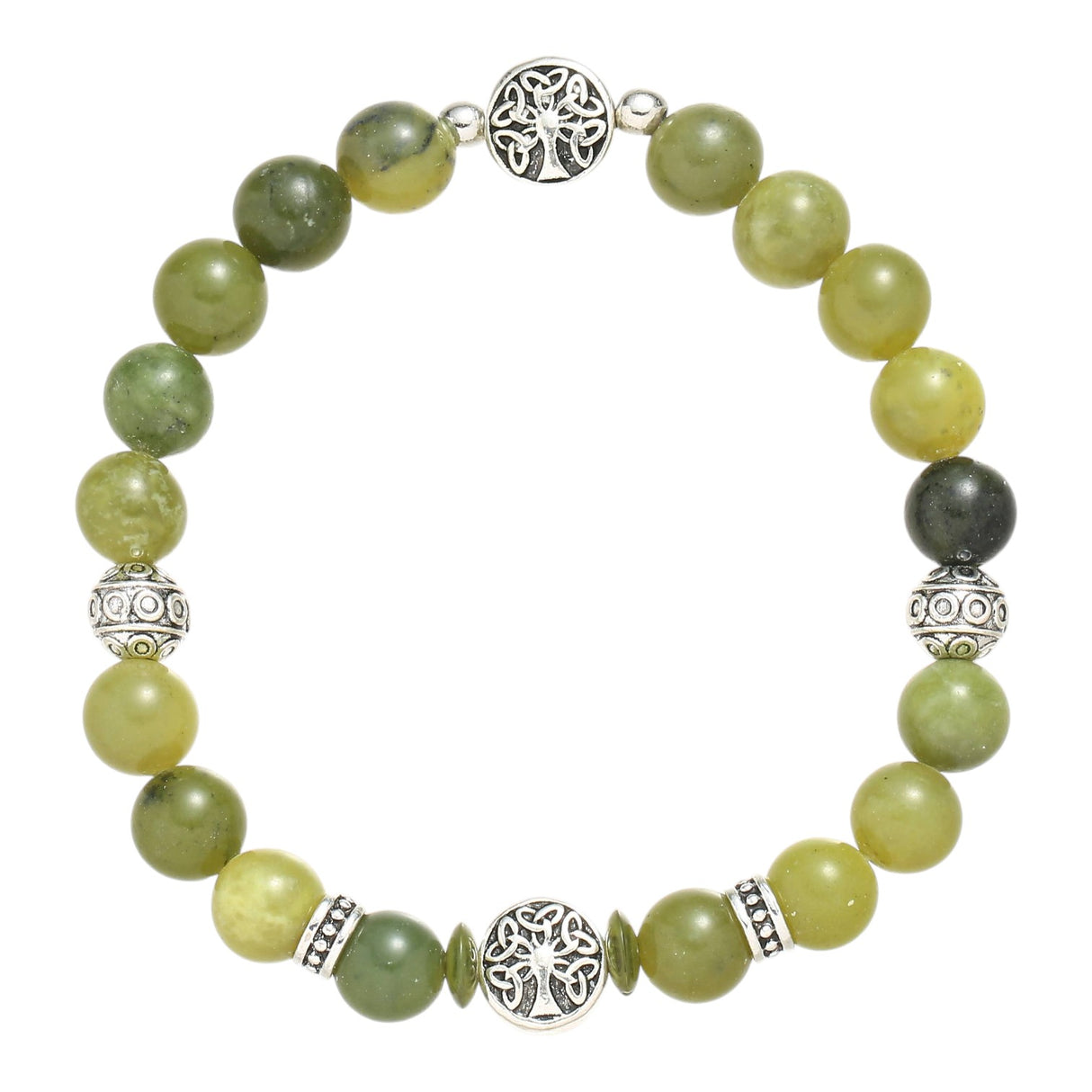 Celtic Ore Stretch Bracelet Metal Beads Trinity Marble