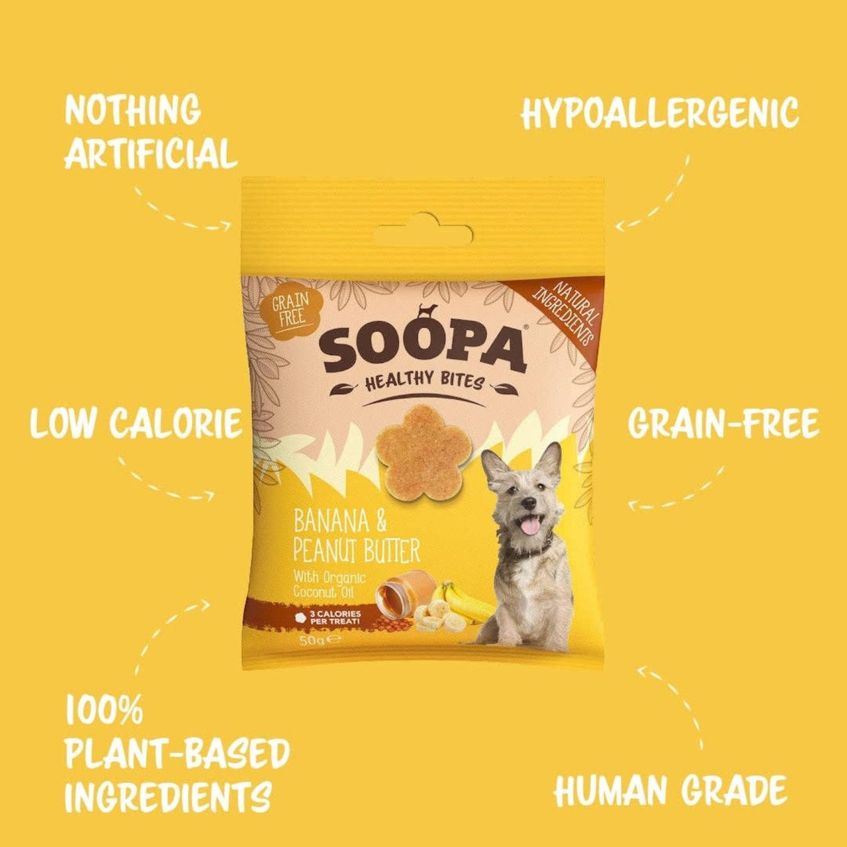 Soopa Banana & Peanut Butter Dog Treats