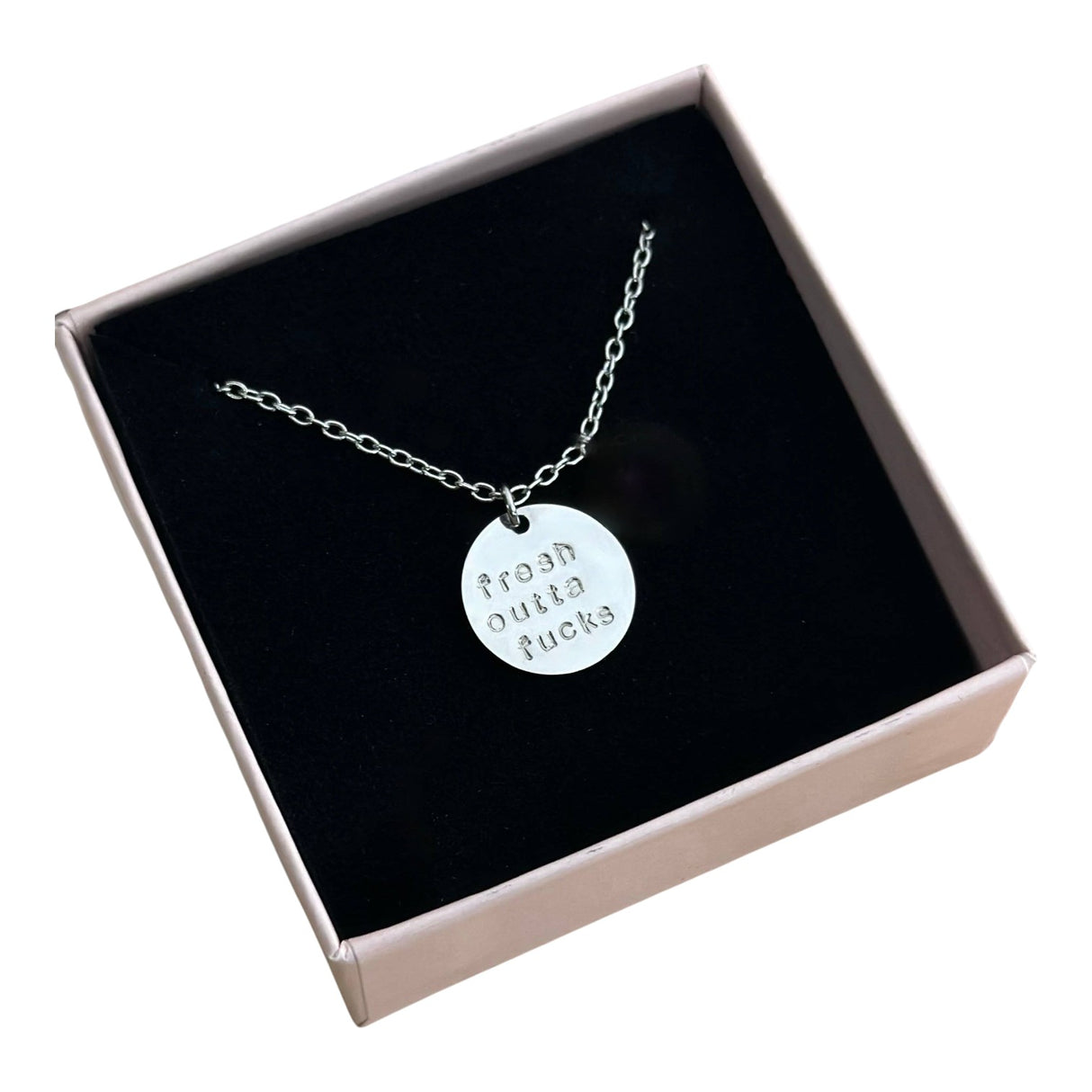 Rudies and Co Fresh Outta F**ks Disc Necklace