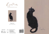Emeline Watchorn Black Cat Greeting Card 5x7