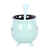 Something Different Mint Green Cauldron Mug with Wand Stirrer