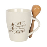 SD My Broomstick Runs on Coffee Mug and Spoon Set