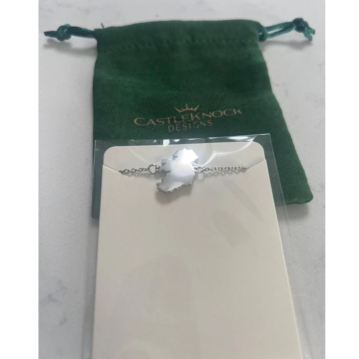 CastleKnock Designs Map of Ireland Silver Bracelet