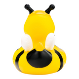 Connemara Country Susi Summ rubber duck designed as a yellow and black honeybee with white wings and black antennas