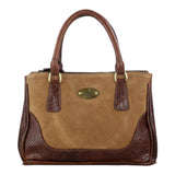 Grays 1922 Jodie Handbag in Croc Leather with Suede