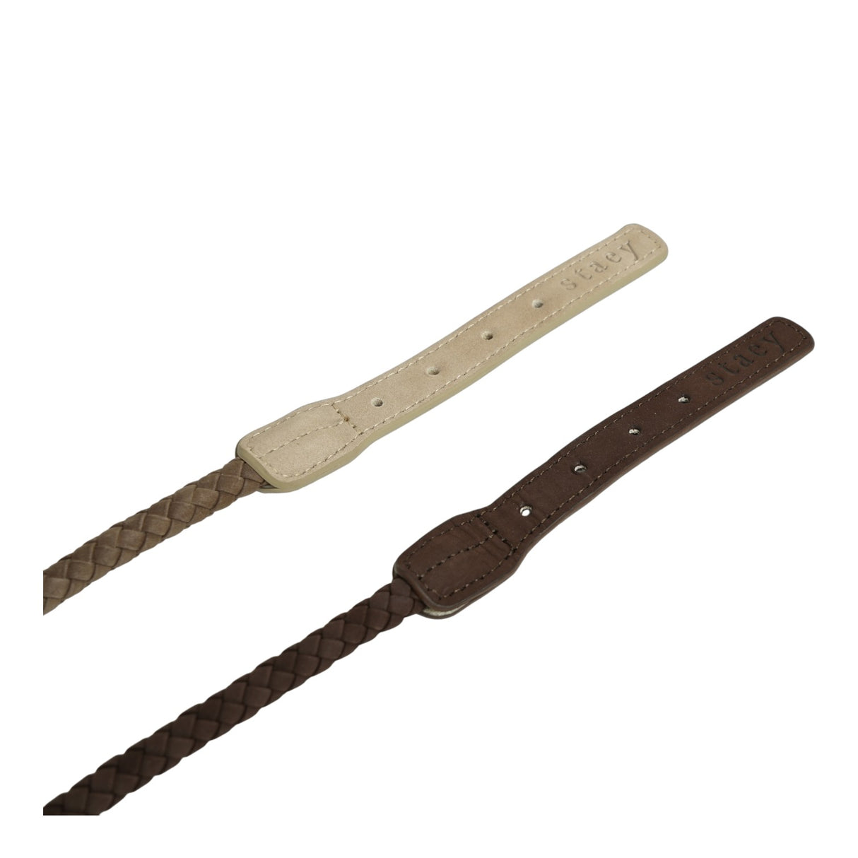 Staey Kaia Braided Dog Collar Dark Oak