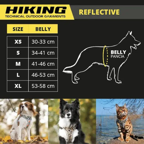 Croci Dog Harness - Hiking Reflective Army Pink