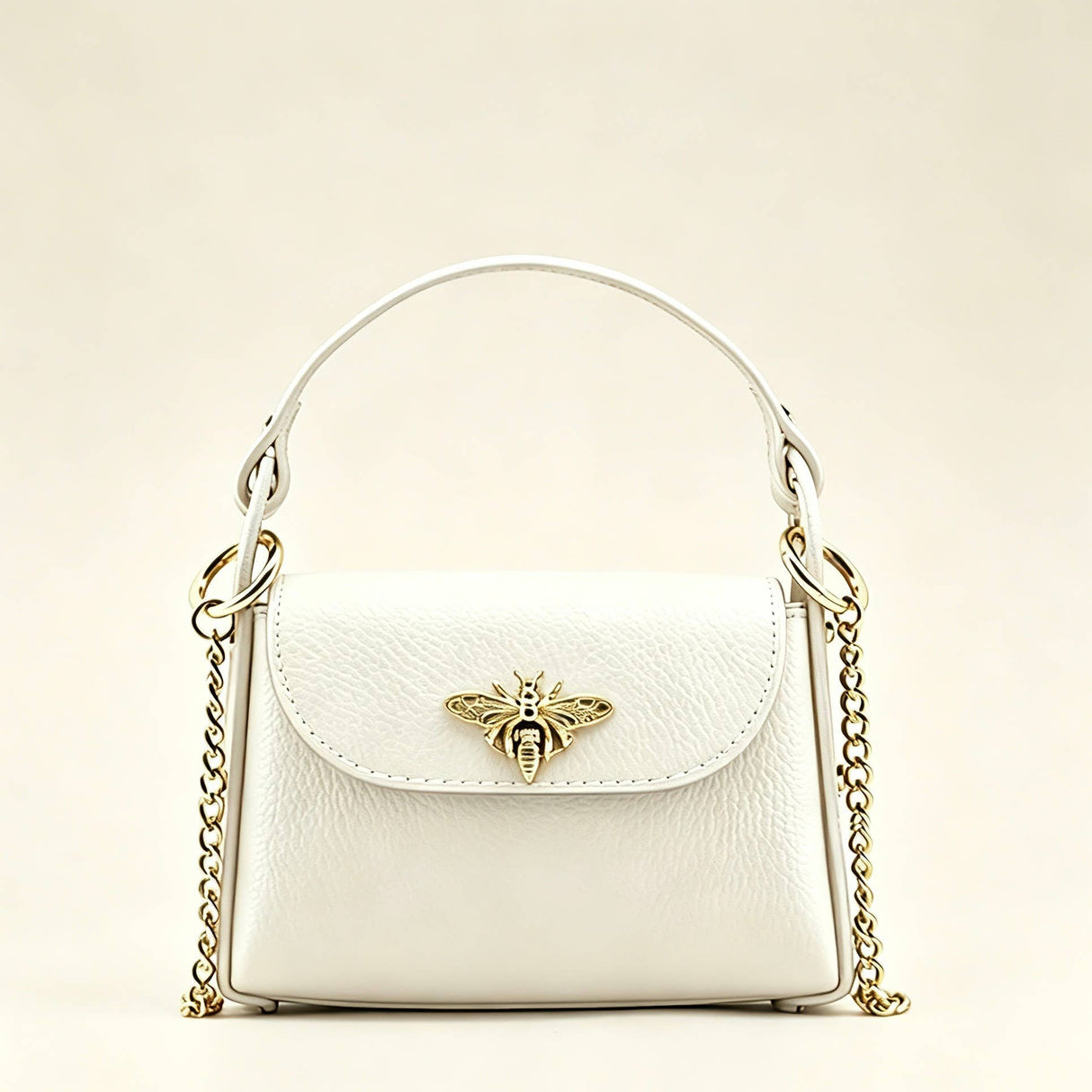 Nanabags Bee Happy Mini Leather Crossbody Bag
