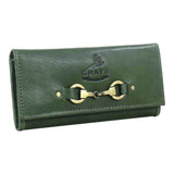 Grays 1922 Lily Snaffle Purse in Green Leather