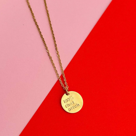 Rudies and Co 100% That B***h Disc Necklace