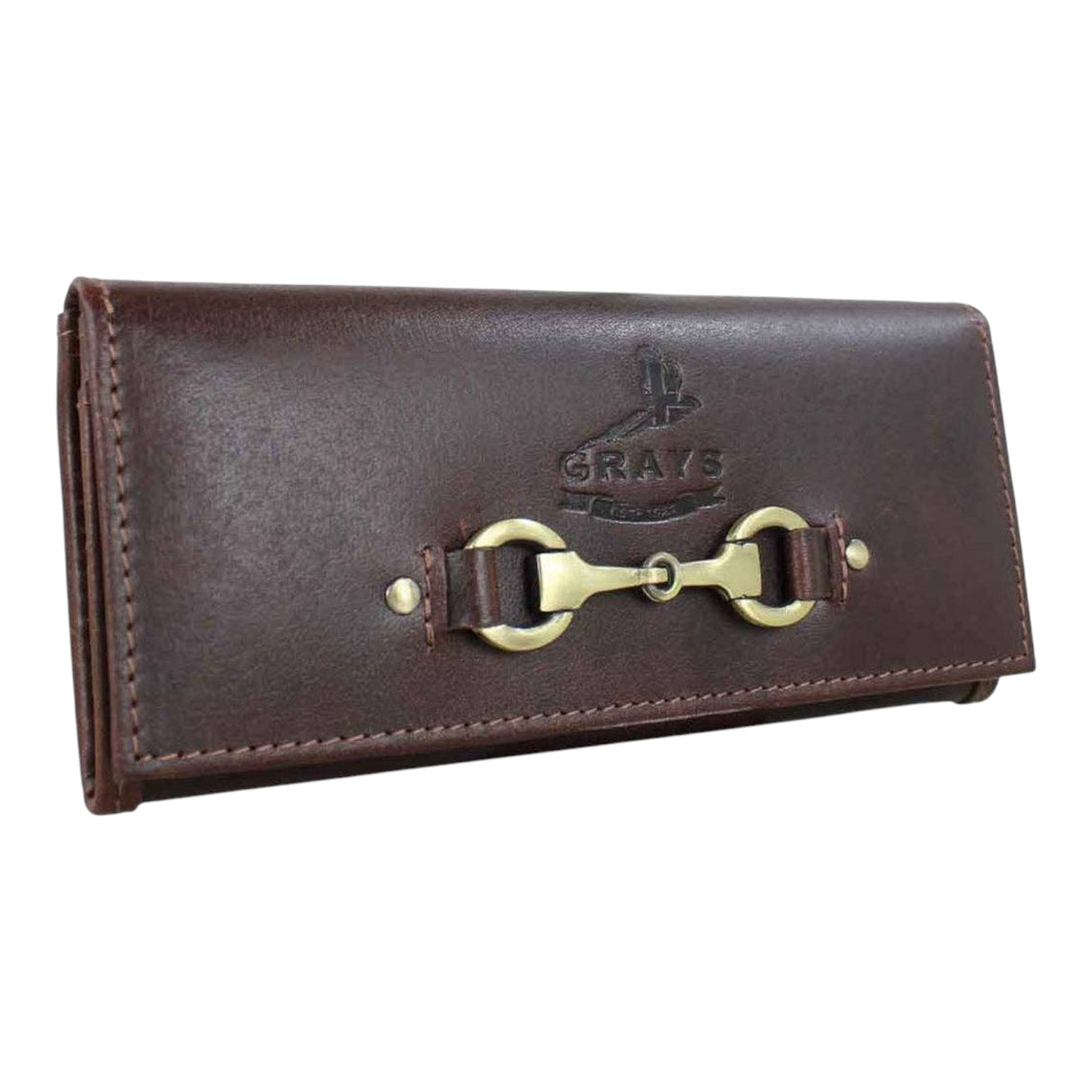 Grays 1922 Lily Snaffle Purse Leather Brown