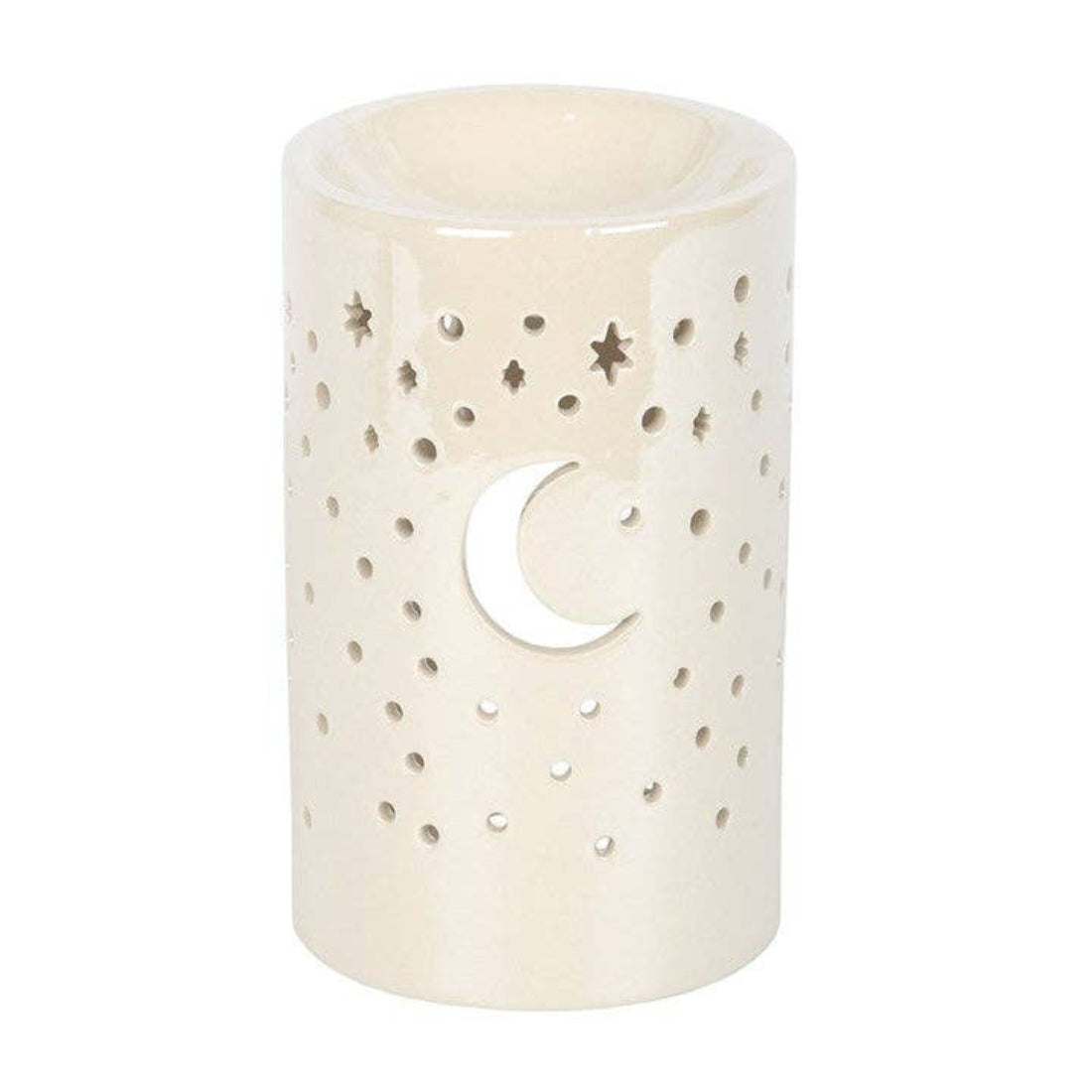 Something Different Iridescent White Moon Pillar Oil Burner